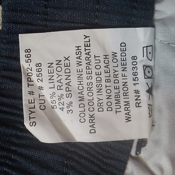 L.T.J. Letters to Juliet Navy Linen High Waist Cargo Drawstring Joggers Sz S NWT - Picture 5 of 7